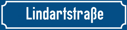 Straßenschild Lindartstraße