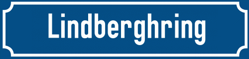 Straßenschild Lindberghring zum kostenlosen Download