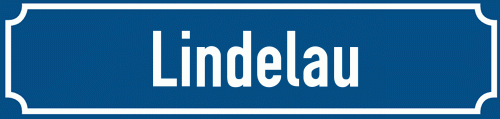 Straßenschild Lindelau