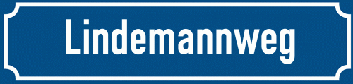 Straßenschild Lindemannweg zum kostenlosen Download