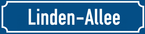 Straßenschild Linden-Allee