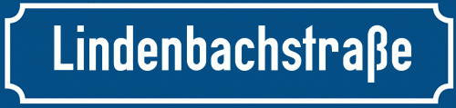 Straßenschild Lindenbachstraße