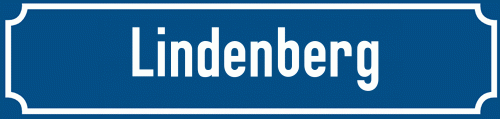 Straßenschild Lindenberg