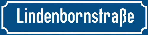 Straßenschild Lindenbornstraße