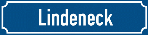 Straßenschild Lindeneck