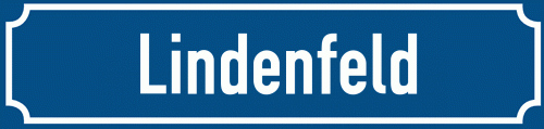 Straßenschild Lindenfeld