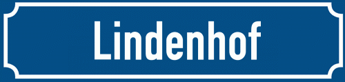 Straßenschild Lindenhof