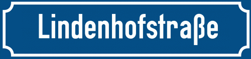 Straßenschild Lindenhofstraße zum kostenlosen Download