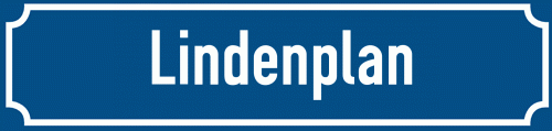 Straßenschild Lindenplan