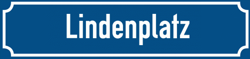 Straßenschild Lindenplatz zum kostenlosen Download