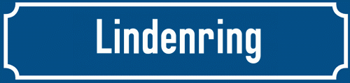 Straßenschild Lindenring