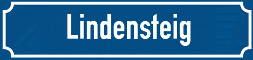 Straßenschild Lindensteig zum kostenlosen Download