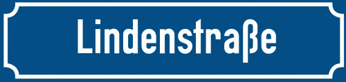 Straßenschild Lindenstraße