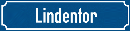 Straßenschild Lindentor zum kostenlosen Download