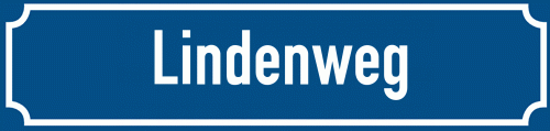 Straßenschild Lindenweg zum kostenlosen Download