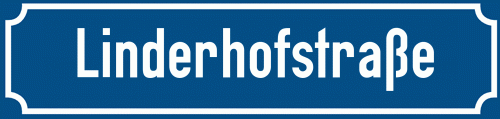 Straßenschild Linderhofstraße