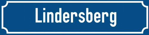 Straßenschild Lindersberg