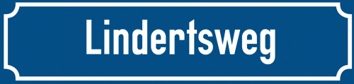 Straßenschild Lindertsweg
