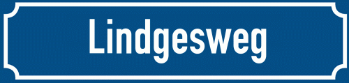 Straßenschild Lindgesweg zum kostenlosen Download