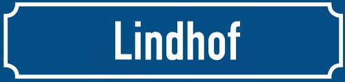 Straßenschild Lindhof