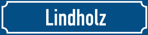 Straßenschild Lindholz