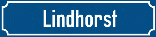 Straßenschild Lindhorst zum kostenlosen Download