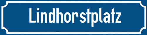 Straßenschild Lindhorstplatz