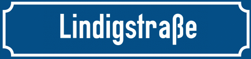 Straßenschild Lindigstraße