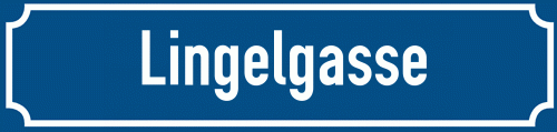 Straßenschild Lingelgasse zum kostenlosen Download