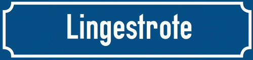 Straßenschild Lingestrote