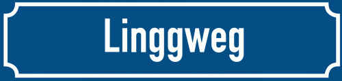 Straßenschild Linggweg