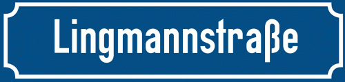 Straßenschild Lingmannstraße