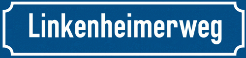 Straßenschild Linkenheimerweg