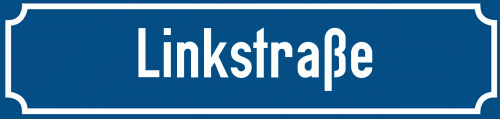 Straßenschild Linkstraße zum kostenlosen Download