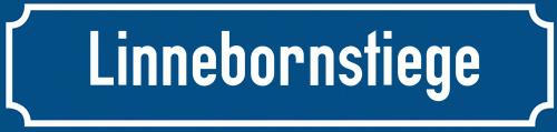 Straßenschild Linnebornstiege zum kostenlosen Download
