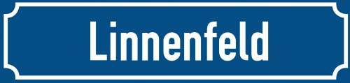 Straßenschild Linnenfeld