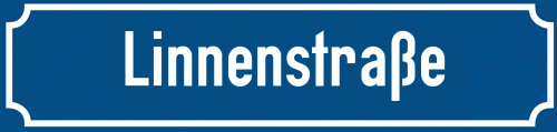 Straßenschild Linnenstraße