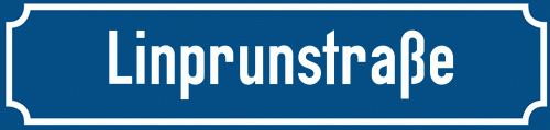 Straßenschild Linprunstraße