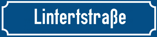 Straßenschild Lintertstraße