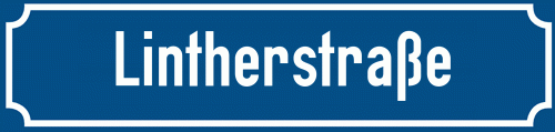 Straßenschild Lintherstraße