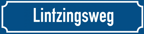 Straßenschild Lintzingsweg