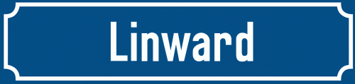 Straßenschild Linward