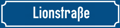 Straßenschild Lionstraße