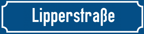 Straßenschild Lipperstraße