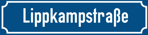 Straßenschild Lippkampstraße