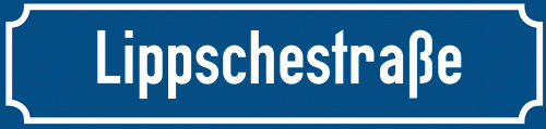 Straßenschild Lippschestraße zum kostenlosen Download