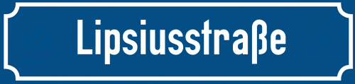 Straßenschild Lipsiusstraße