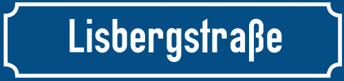 Straßenschild Lisbergstraße