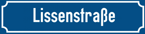 Straßenschild Lissenstraße