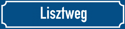Straßenschild Lisztweg